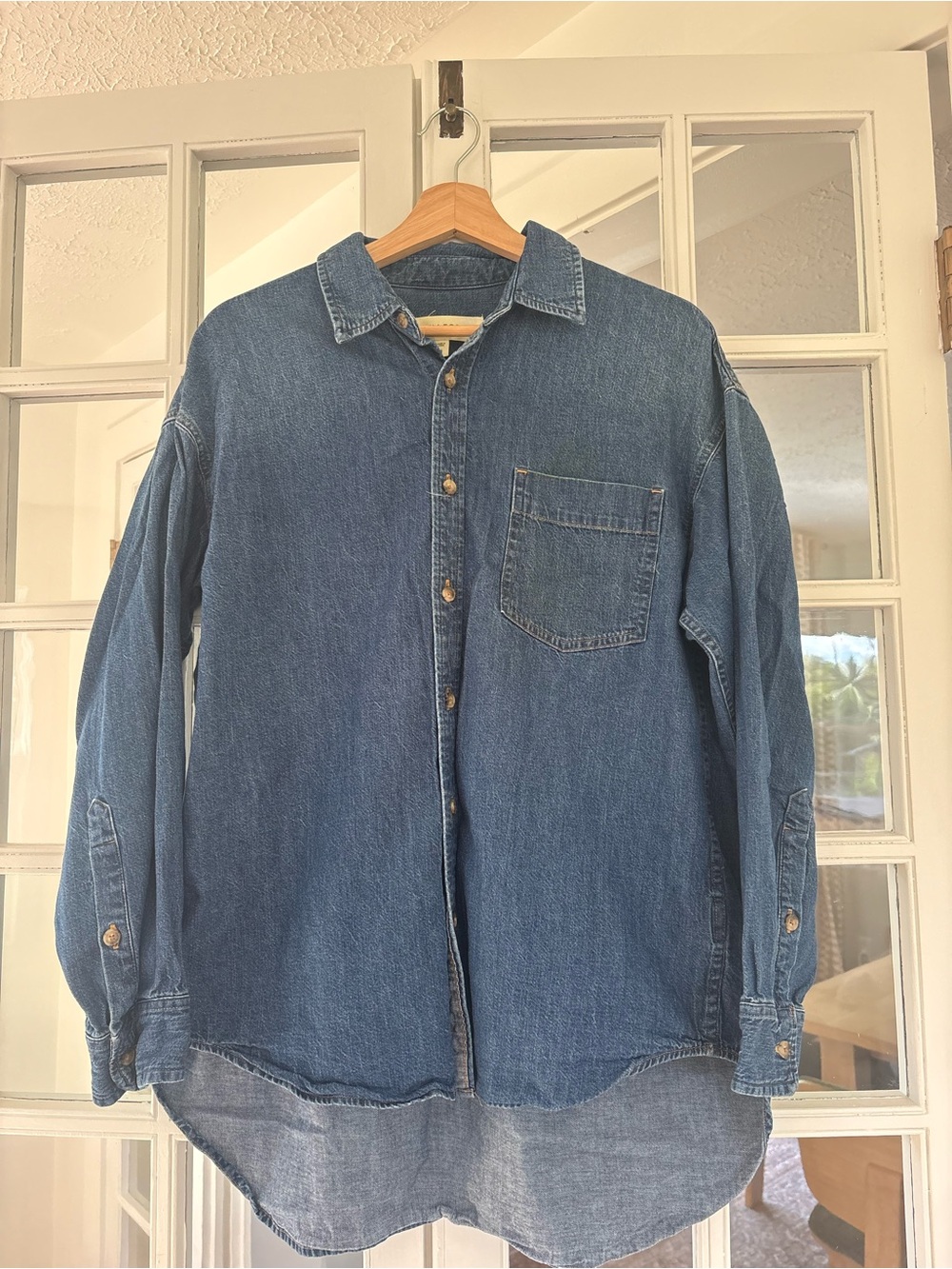 Aritzia denim oversized shirt